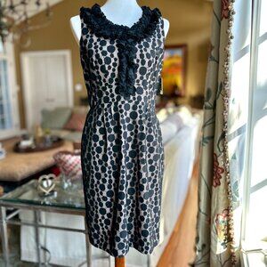 Taylor - Black and White Sleeveless Dress w/ Ruffle Neckline - NWT - Size 6